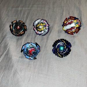 Beyblades, 5 total without launches.